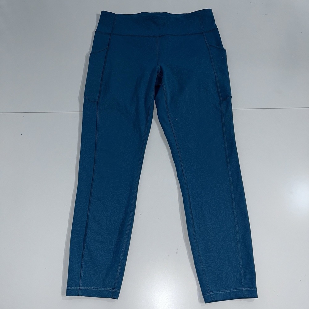 Lululemon Wunder Train High-Rise Crop 23" Crunch Teal Lagoon Size 10